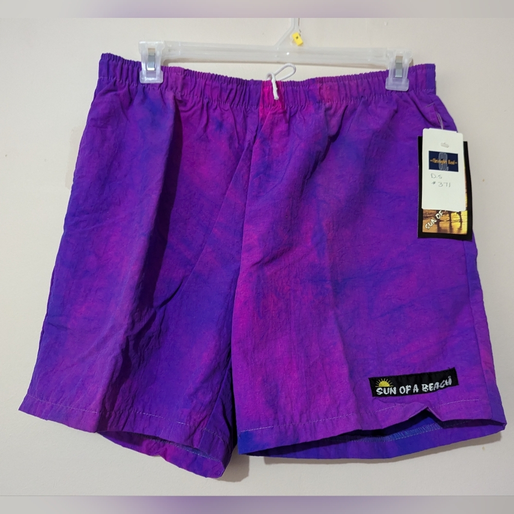 Christopher Rand Sun of a Beach tie dye shorts New With Tags!! 90s Y2K 36"